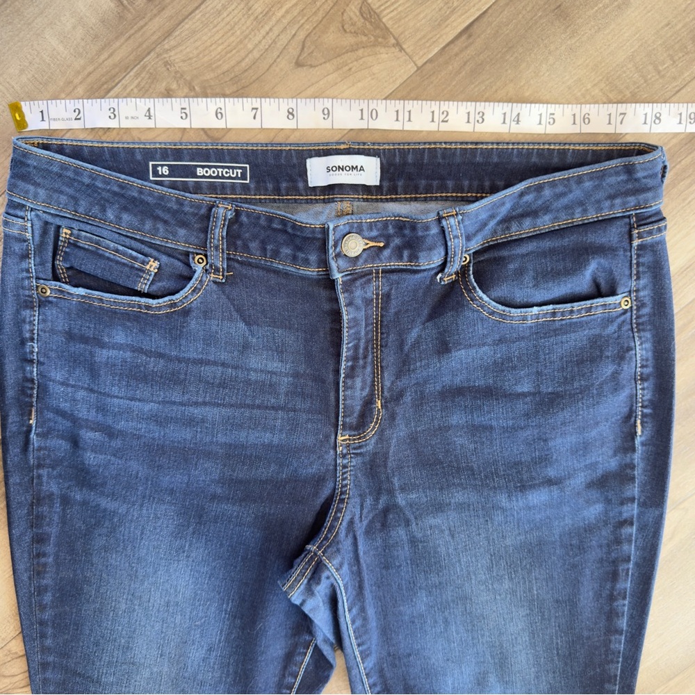 Sonoma dark wash boot cut denim jeans size 16 - Picture 2 of 7